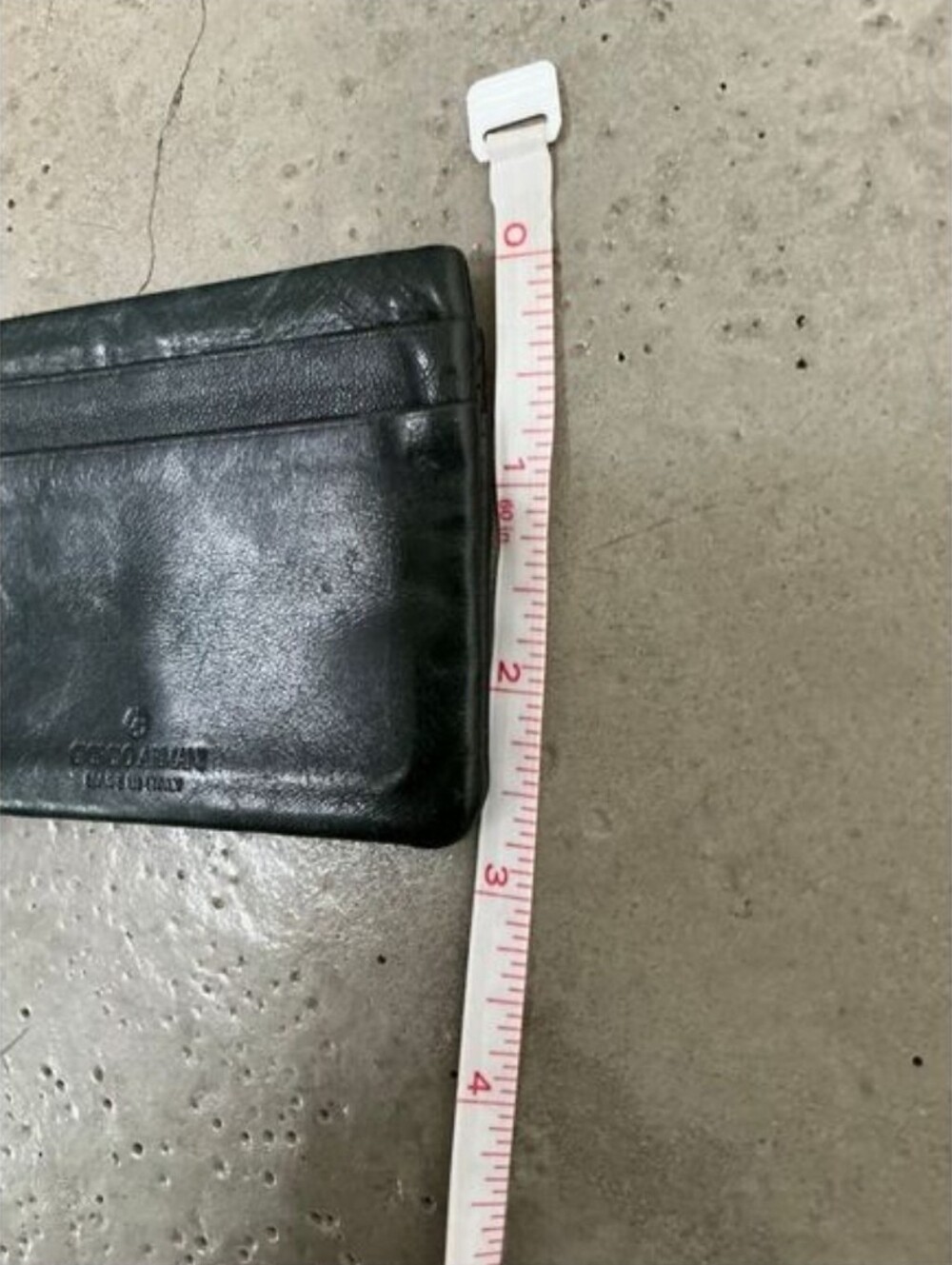 Giorgio Armani Leather Card Case | Black